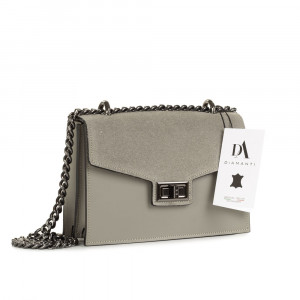 Geanta dama de umar din piele naturala DiAmanti Asti Taupe Chiaro